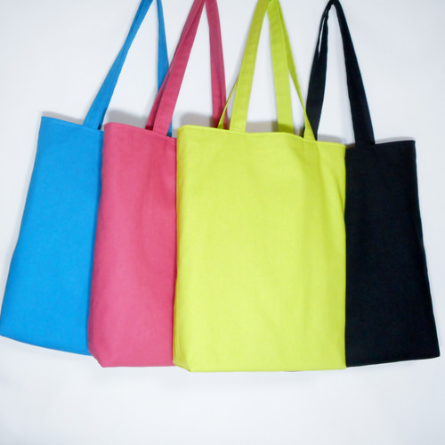 オレンジ）コットンリネンの大人シンプルトートバッグ※再販※ トート