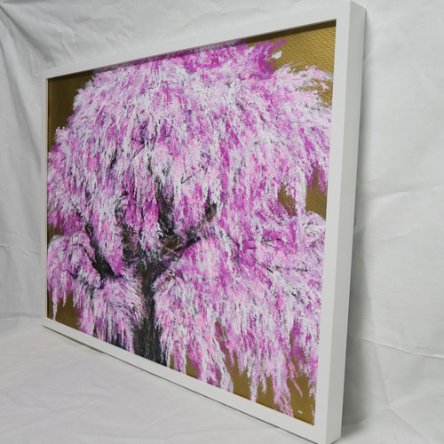 油絵 油彩 油彩画 絵 絵画【さくら】 油絵 油彩 油彩画 絵 絵画 【満開の桜のトンネル】 - メルカリ