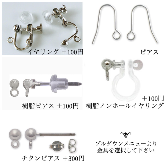 レインボークラゲのピアス/イヤリング  jellyfish pierce/earring 両耳用 19枚目の画像