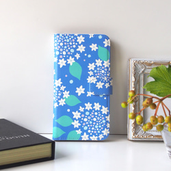 紫陽花の手帳型スマホケース #iPhone15対応 7枚目の画像