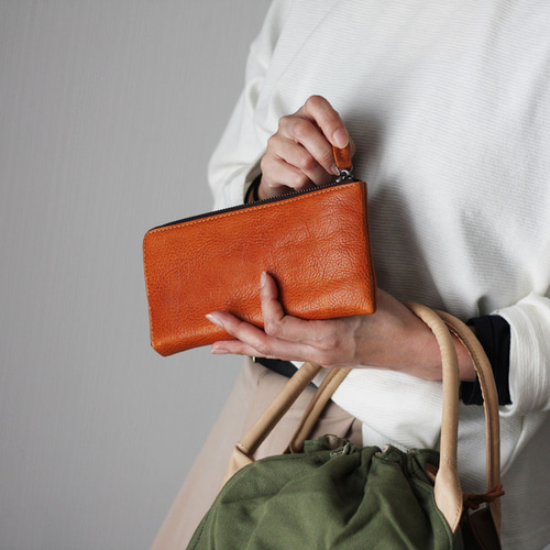 本革 L字ウォレット ロング シンプル 薄い財布 レディース 長