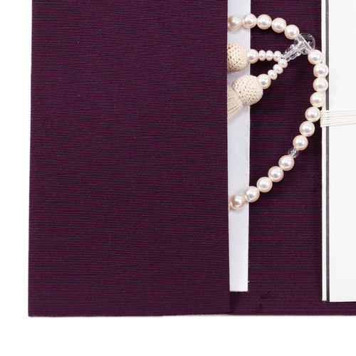 お点前用のお袱紗(帛紗) 正絹 十二単 鞠と組紐 濃き紫 不自然 