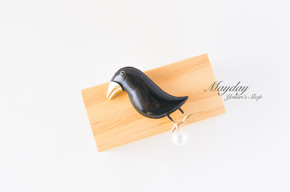 『可愛いカラスのブローチ』 6枚目の画像