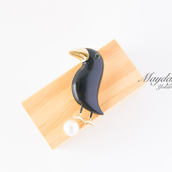 『可愛いカラスのブローチ』 2枚目の画像