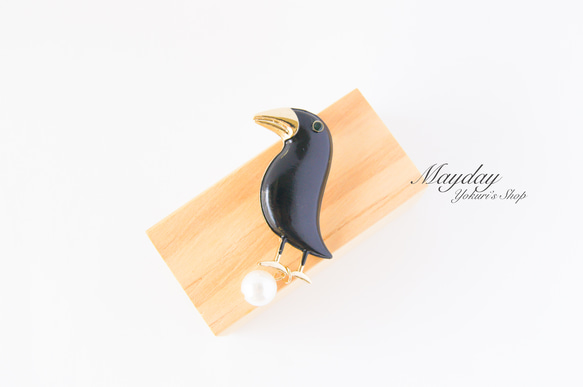 『可愛いカラスのブローチ』 2枚目の画像