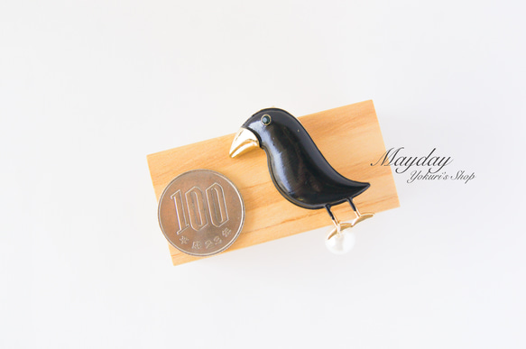 『可愛いカラスのブローチ』 7枚目の画像