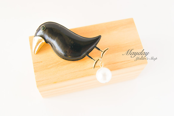 『可愛いカラスのブローチ』 5枚目の画像