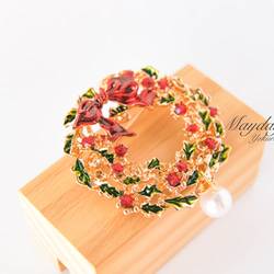 『優雅なブローチシリーズ　クリスマスリース』Christmas 4枚目の画像