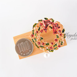 『優雅なブローチシリーズ　クリスマスリース』Christmas 8枚目の画像