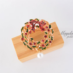 『優雅なブローチシリーズ　クリスマスリース』Christmas 2枚目の画像