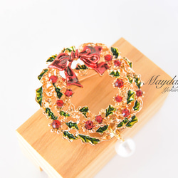 『優雅なブローチシリーズ　クリスマスリース』Christmas 3枚目の画像