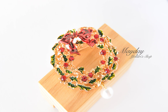 『優雅なブローチシリーズ　クリスマスリース』Christmas 3枚目の画像