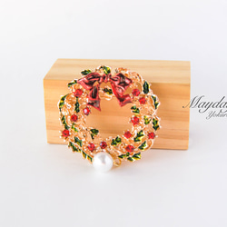 『優雅なブローチシリーズ　クリスマスリース』Christmas 5枚目の画像