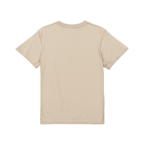 サンドベージュ】カラーTシャツ；クロワッサン刺繍付き Tシャツ