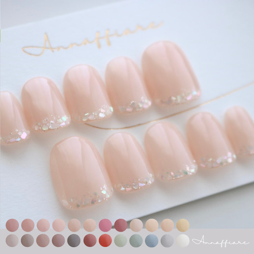 色が選べる♡ホワイトシェルネイルチップ /Annaffiare マムシ爪 白無垢