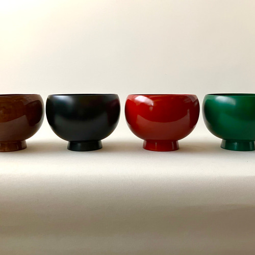 【ほぼ新品】工房まりも屋　クリア　赤　漆　汁椀　2脚セット ほぼ新品】工房まりも屋 クリア 赤 漆 汁椀 2脚セット 汁椀 レッド