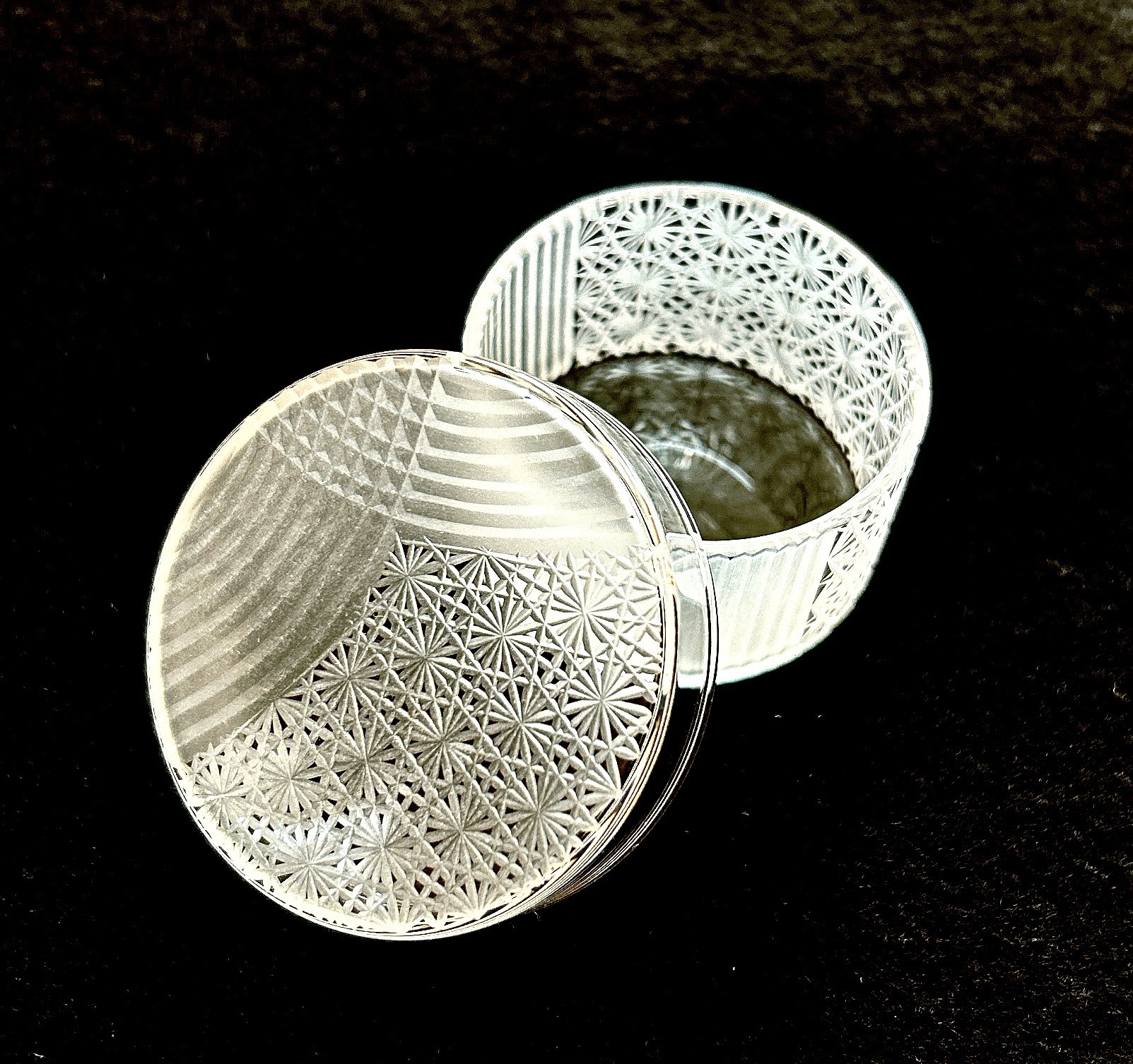 東京切子（花切子）ガラスケース　流菊　～ながれぎく～