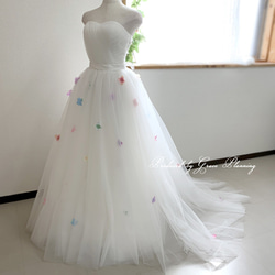 ウェディングドレス　トレーン　リボン 楽天市場】前撮り ドレス【着後レビュー特典】【トレーンの有無が