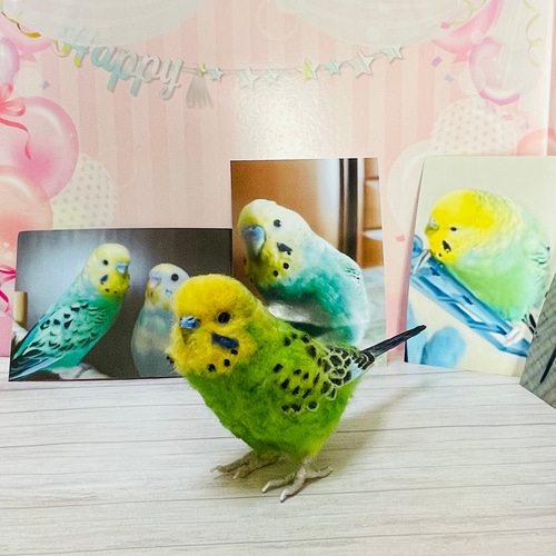 受注制作 羊毛フェルト 小鳥 オーダー 1羽（一体） ゆこりん工房 羊毛