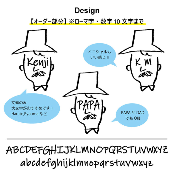 【名前可】顔ネームTシャツ・父・父の日・お誕生日に【父の日迄にお届け6/2締切】 3枚目の画像