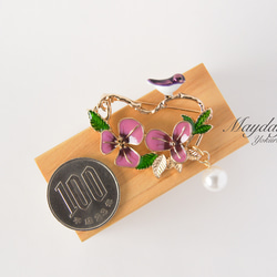 『優雅なブローチシリーズ　鳥とお花のブローチ』 6枚目の画像