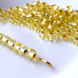 10 克 6/0 4 毫米透明黃金寶仕奧莎捷克種子珠 第2張的照片