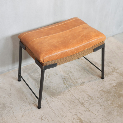送料無料／[Y.T Stool]スツール 本革レザー 椅子 チェア 玄関