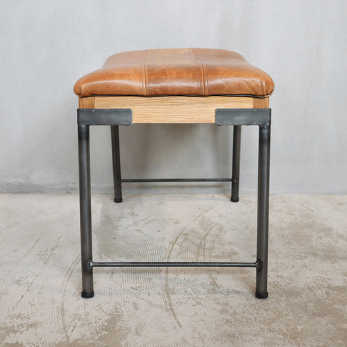 送料無料／[Y.T Stool]スツール 本革レザー 椅子 チェア 玄関