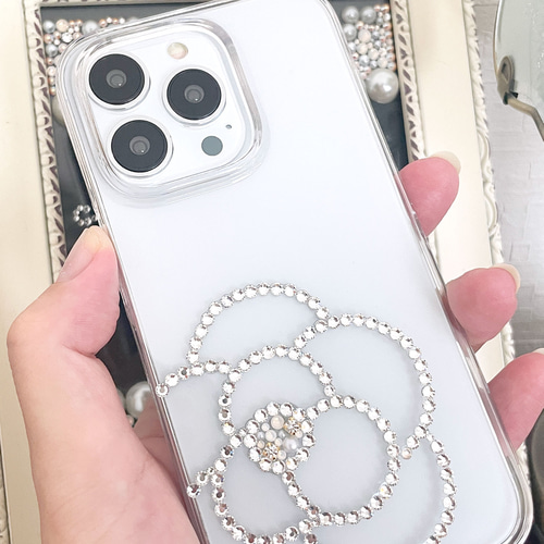 クリスタル BIGカメリア スマホケース iPhone16e iPhone16pro iphone15