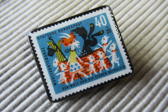 ドイツ　童話切手ブローチ　5151 2枚目の画像