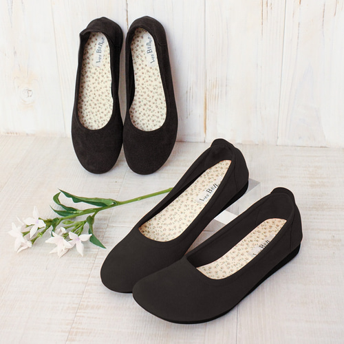 柔らかスエードバレエシューズ(A0646) 靴 日本製 フラットシューズ 【5