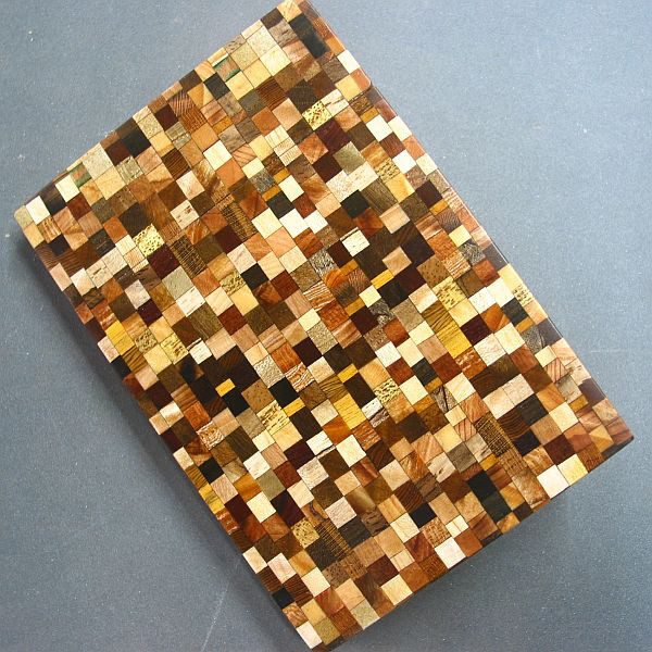 【寄木】木製名刺入れ   残材や端材のモザイク寄木【即日発送】