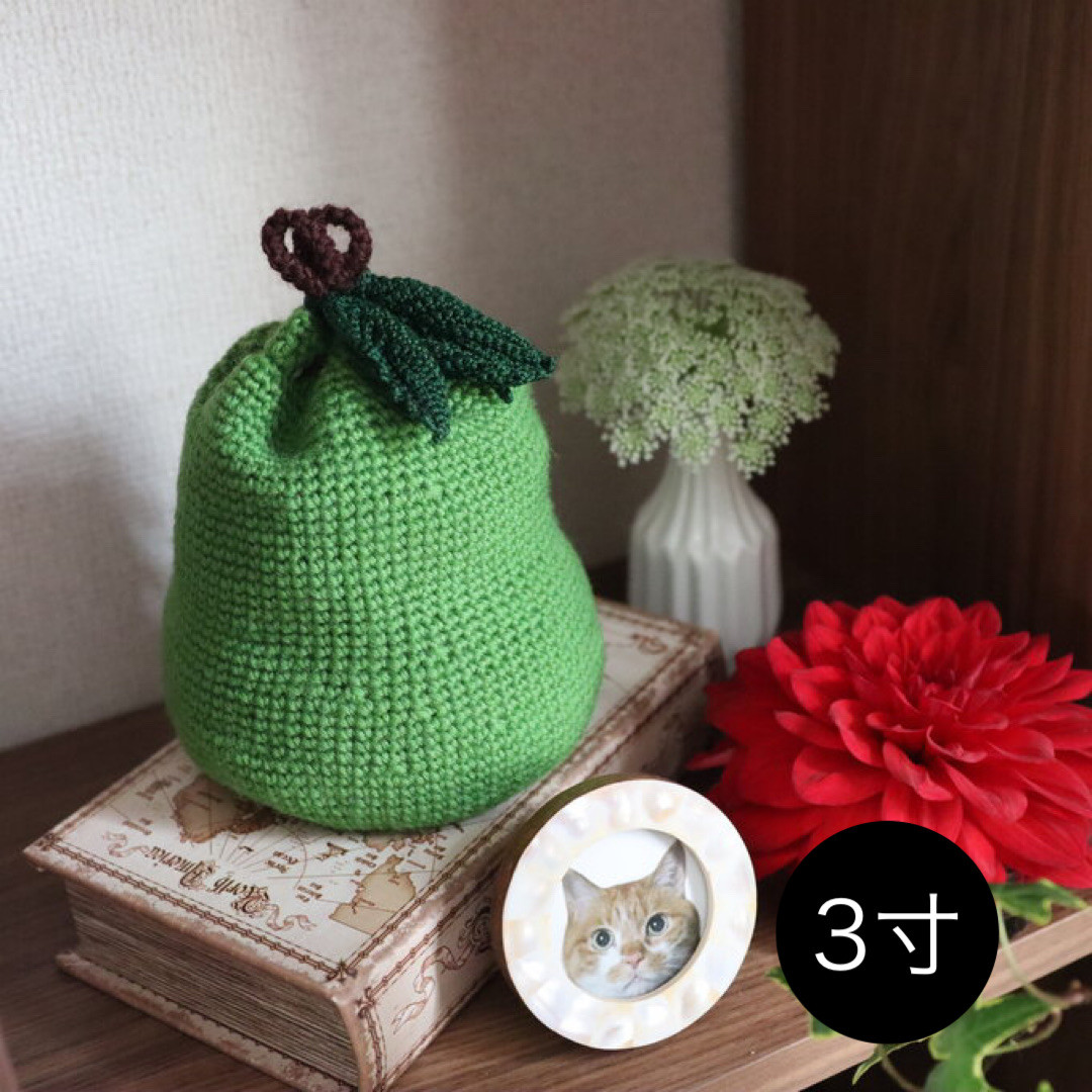 【受注製作品】洋梨の骨壺カバー（3寸用）