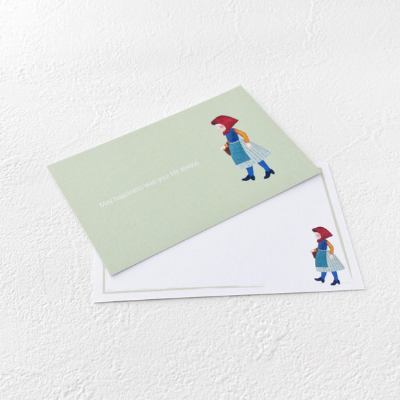 メッセージカード封筒セット （少女たち・2種類） 6枚目の画像