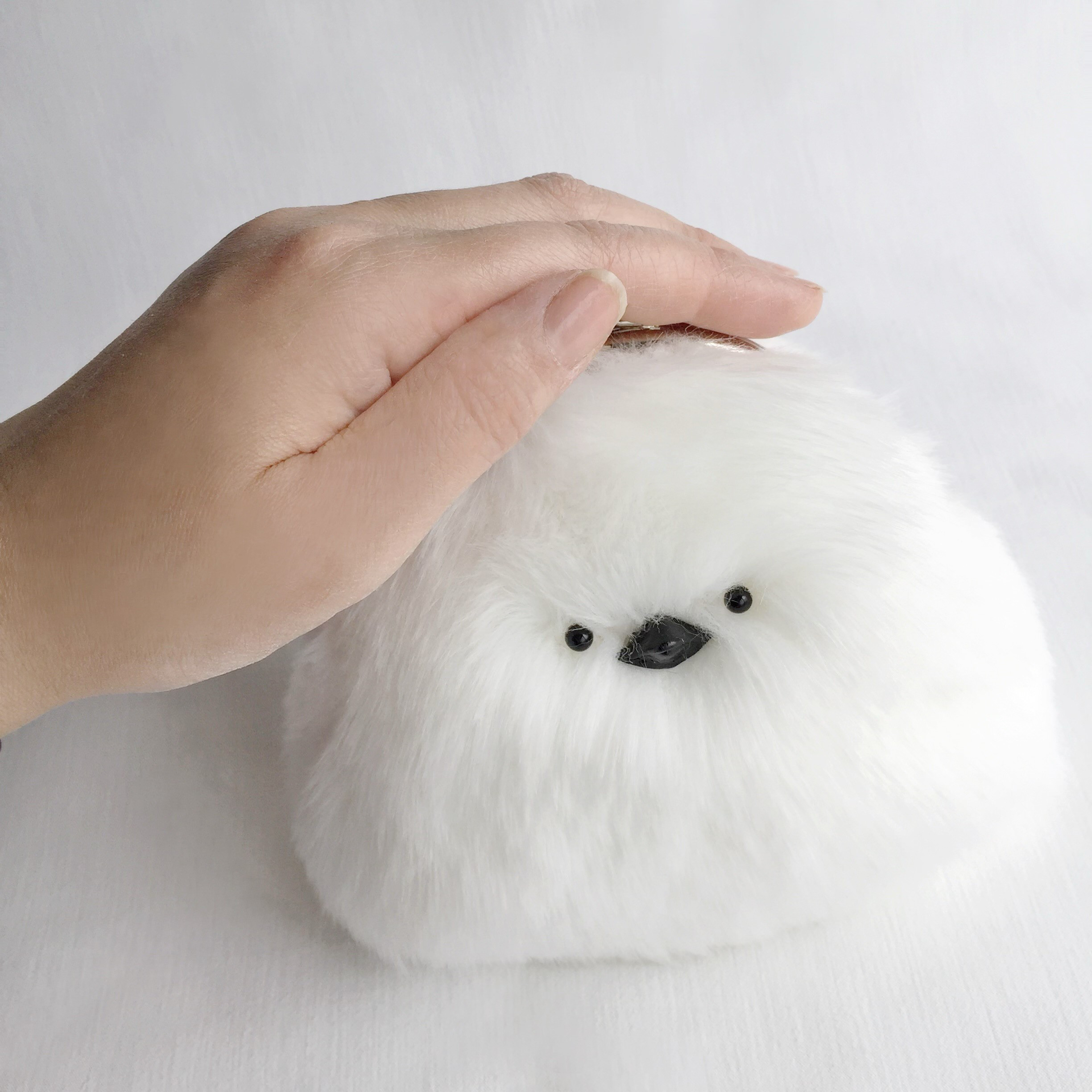 シマエナガ？ 風な？ がま口 ポーチ