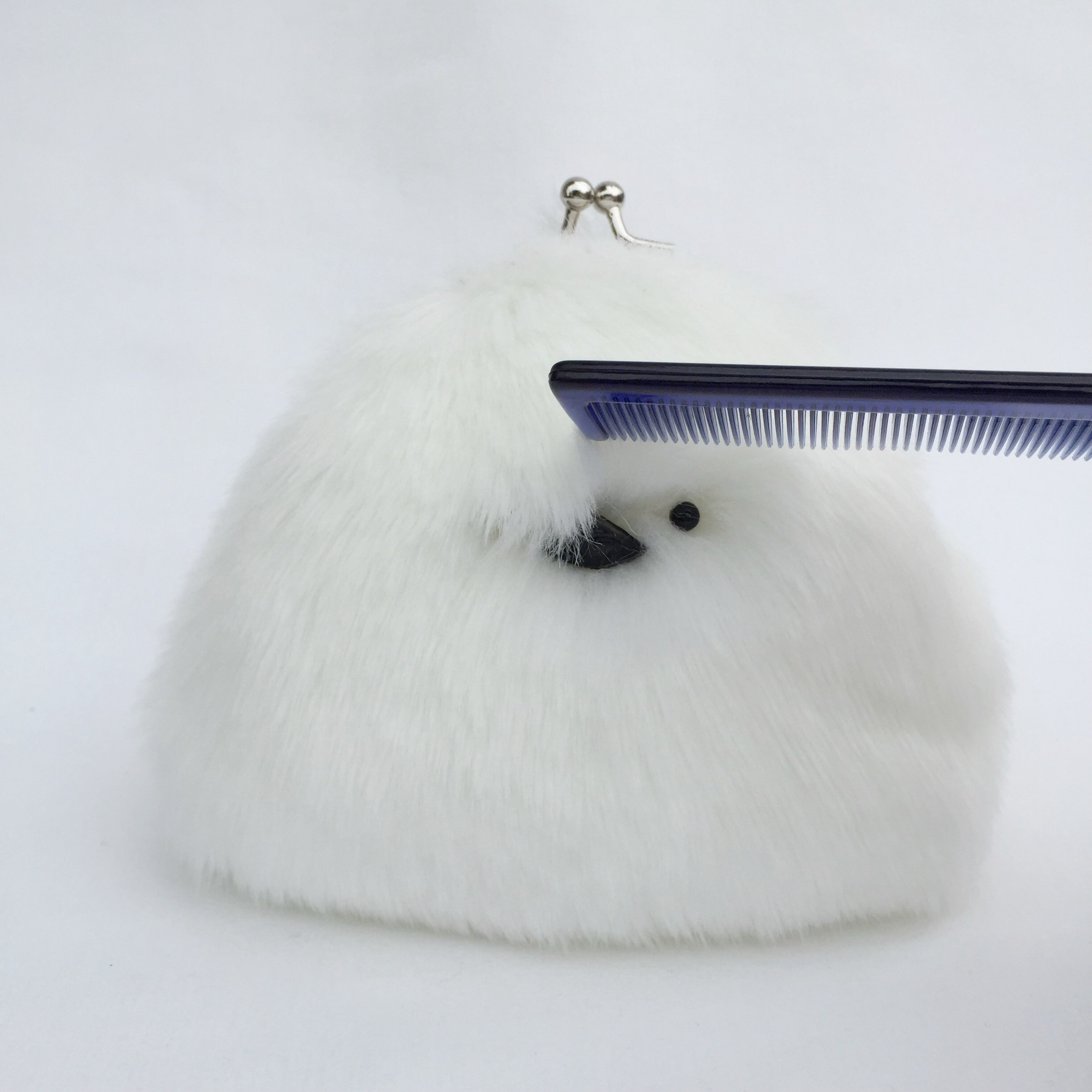 シマエナガ？ 風な？ がま口 ポーチ