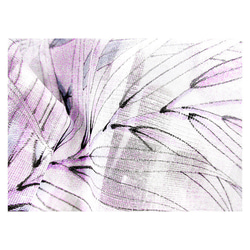 綿ハンカチ（格子織り）（ヤシの葉Ⅲ）（白色） 5枚目の画像