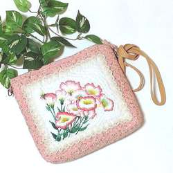 刺繍ショルダー「トルコキキョウ」 ショルダーバッグ 布遊び 通販