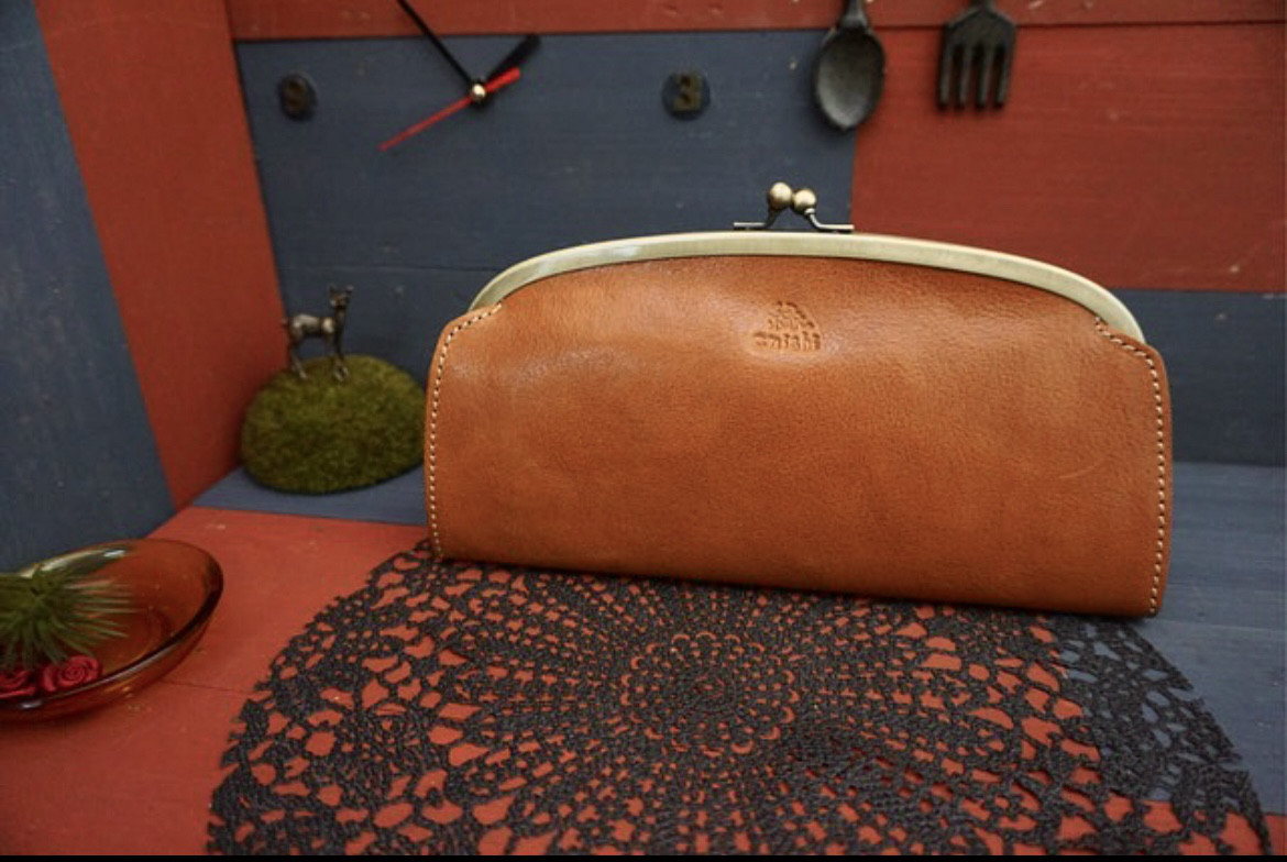 ☆新作☆がま口☆長財布☆キャメル☆レザー☆本革☆コインケース☆カードケース☆セミオーダー☆メンズ☆レディース☆ 7,844円