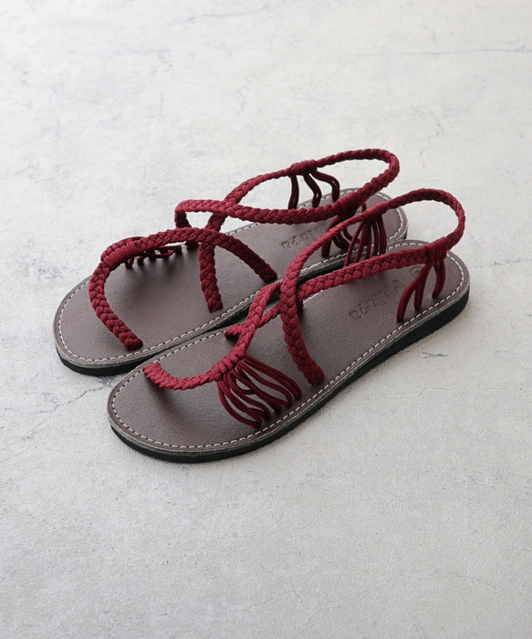 【Malapa Sandal】ナイロンストラップサンダル Risa LO バーガンディ ビーサン スポサン 2枚目の画像