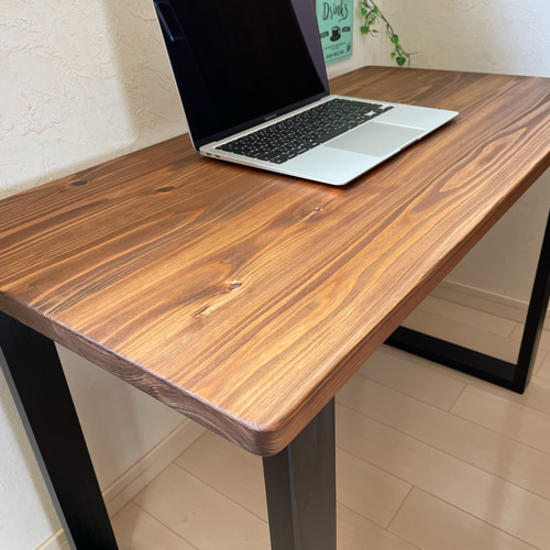 天然木 無垢テーブル 90×45cm お好みのカラー、高さでカスタム ミシン