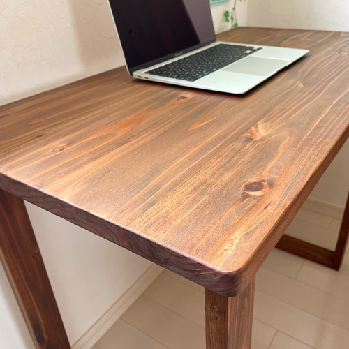 天然木 無垢テーブル 90×45cm お好みのカラー、高さでカスタム ミシン