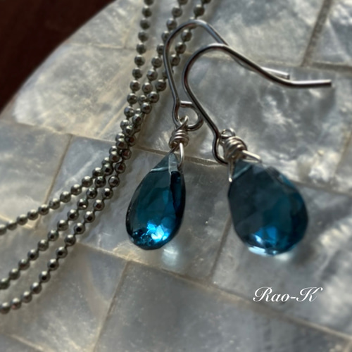 ✨選べる金具✨極上大粒ロンドンブルートパーズのピアス