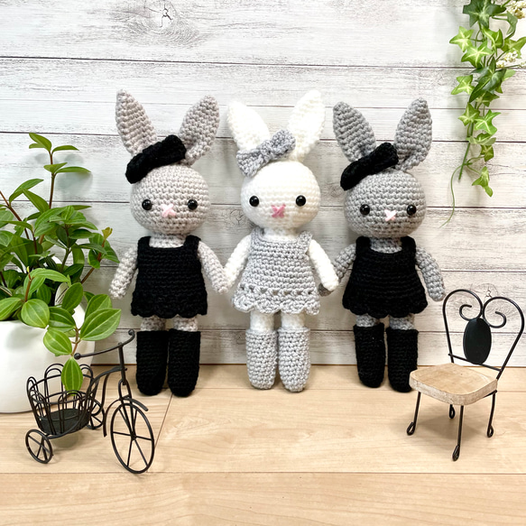 受注生産】大人かわいいうさぎの編みぐるみ『販売18