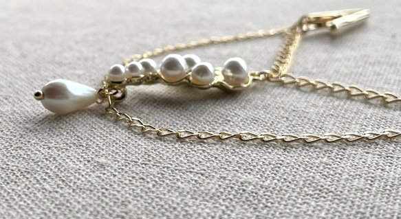 ストールクリップ・羽織り留めなどに♥︎真珠のように 3枚目の画像