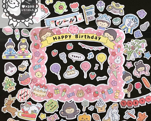 シール】アルバムフレーク(季節のイベント) ＊ 卒園アルバム