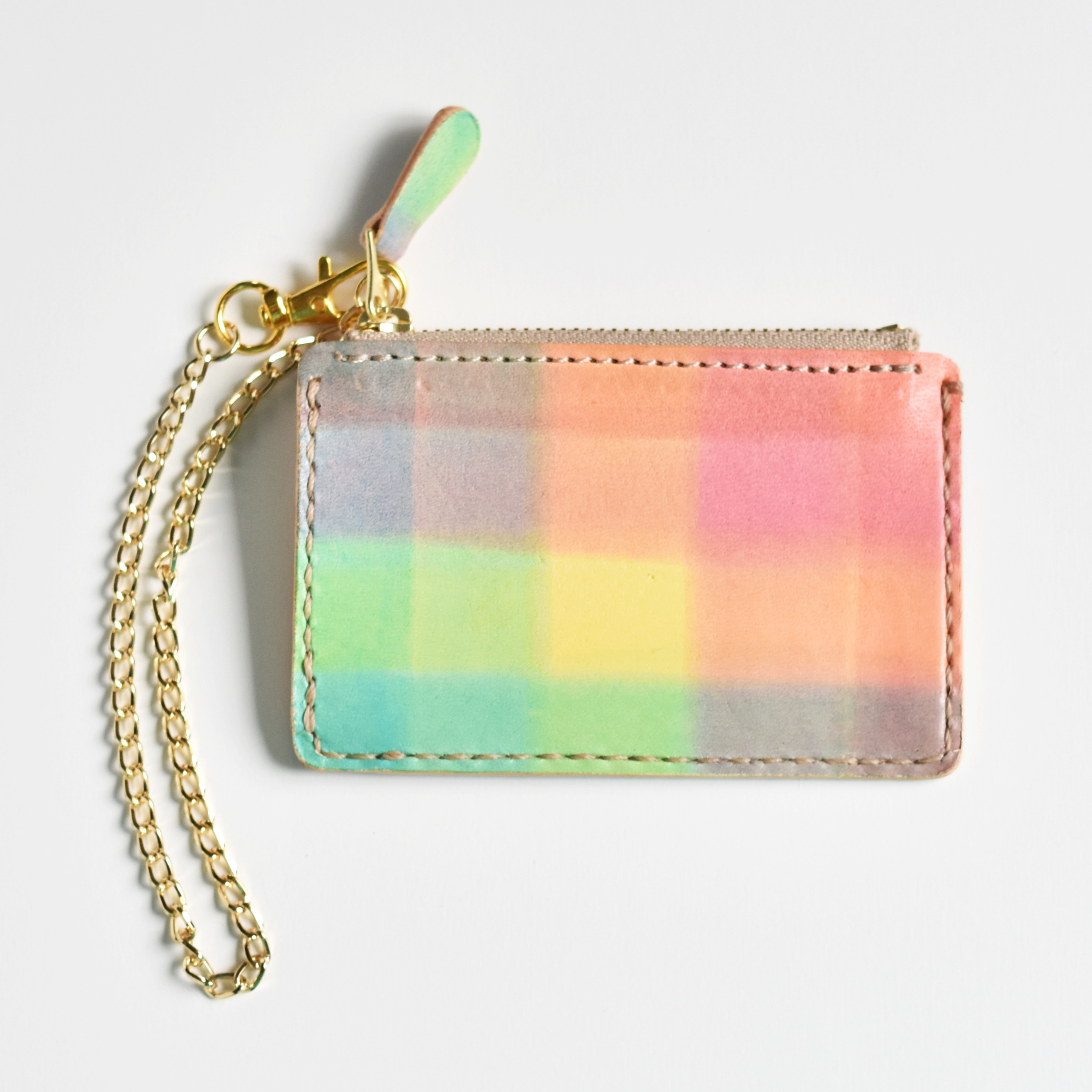 革の手染めパスケース「Joy（ファスナー付きパスケース）」