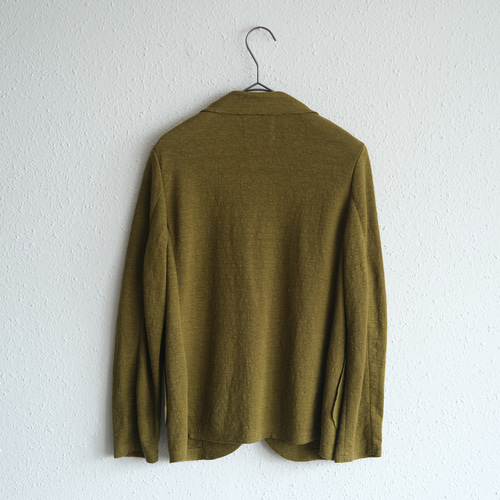 在庫限り】リネンジャケット（カーキ）［レディースMサイズ