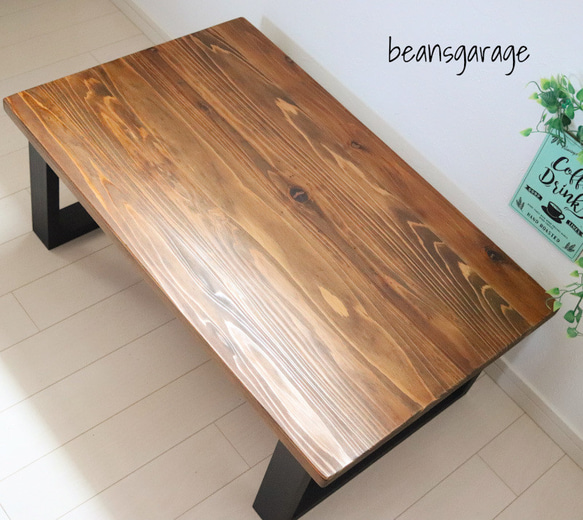 国産杉 無垢材テーブル 80×50 ローテーブル カフェスタイル リビング コーヒーテーブル サイズ変更可！ 7枚目の画像