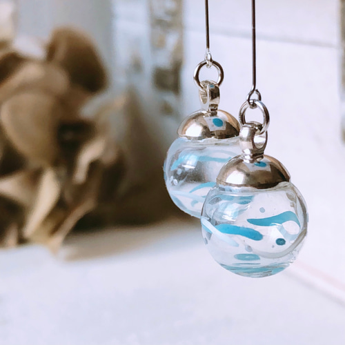 そらいろ12mm玉》ヨーヨー 水風船 ピアス/イヤリング レギュラー